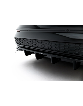 Splitter posteriore (con barre verticali) adatto a Audi A3 Sedan 8Y Facelift (Cod. M-AU-A3-8YF-S-RD1