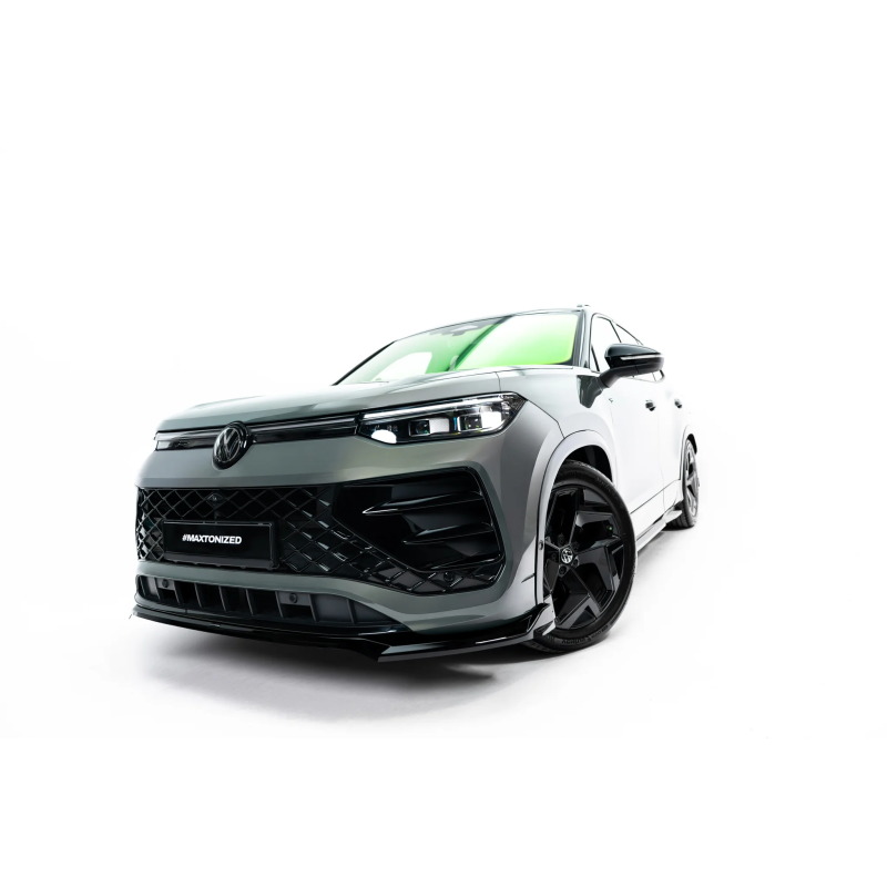 Splitter anteriore V.1 adatto a Volkswagen Tayron R-Line Mk1 (Cod. M-VW-TAY-1-RLINE-FD1G)