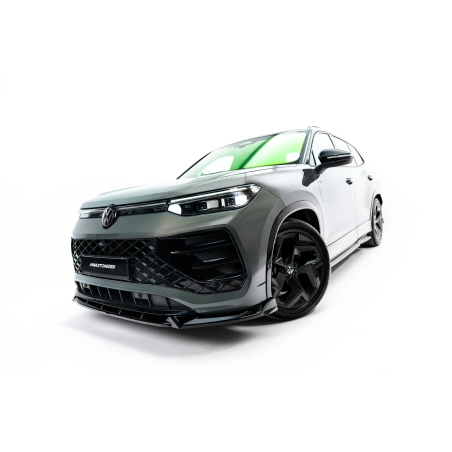Splitter anteriore V.2 adatto a Volkswagen Tayron R-Line Mk1 (Cod. M-VW-TAY-1-RLINE-FD2G)