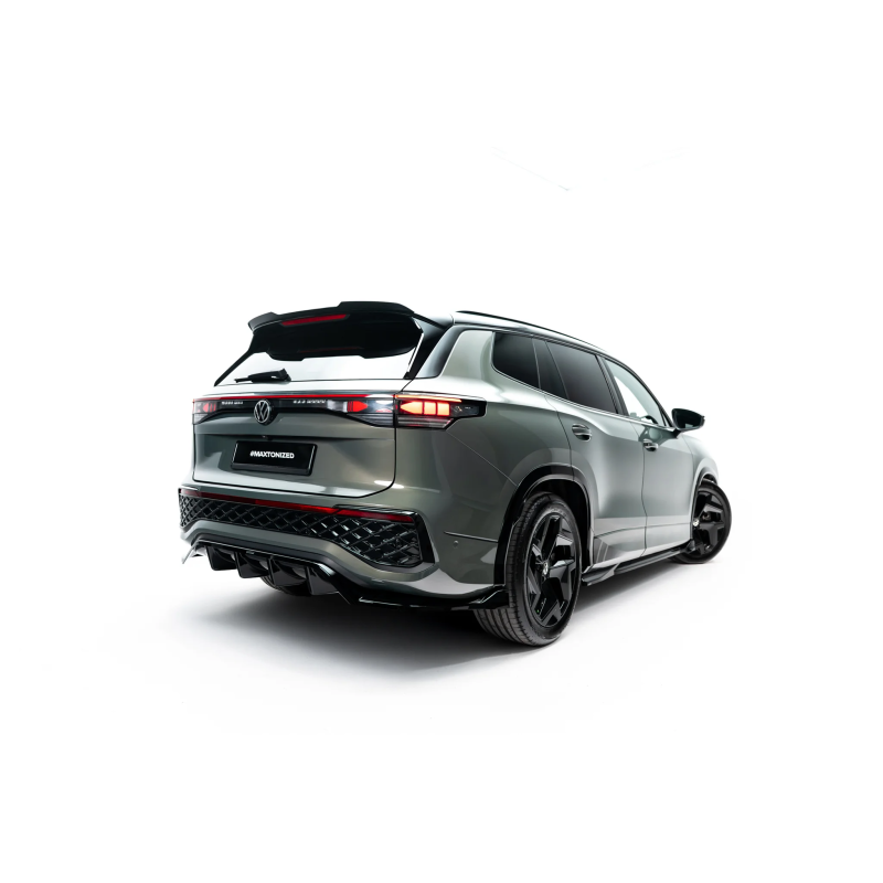 Splitter posteriore (con barre verticali) adatto a Volkswagen Tayron R-Line Mk1 (Cod. M-VW-TAY-1-RLI