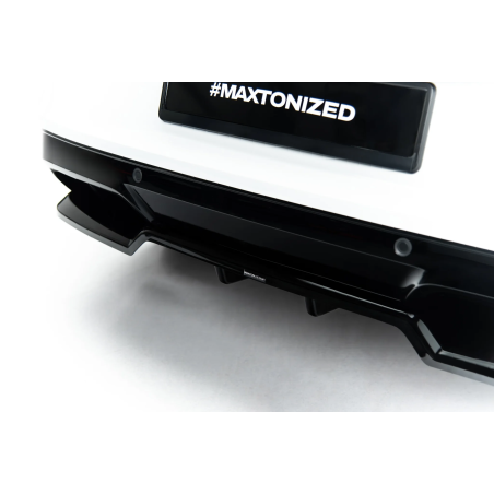 Splitter posteriore (con barre verticali) adatto a Volkswagen T-Roc R-Line Mk2 (Cod. M-VW-T-ROC-2-RL
