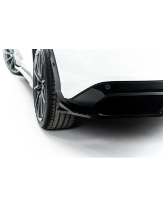 Splitter posteriore (con barre verticali) adatto a Volkswagen T-Roc R-Line Mk2 (Cod. M-VW-T-ROC-2-RL