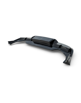 Splitter posteriore (con barre verticali) adatto a Volkswagen T-Roc R-Line Mk2 (Cod. M-VW-T-ROC-2-RL