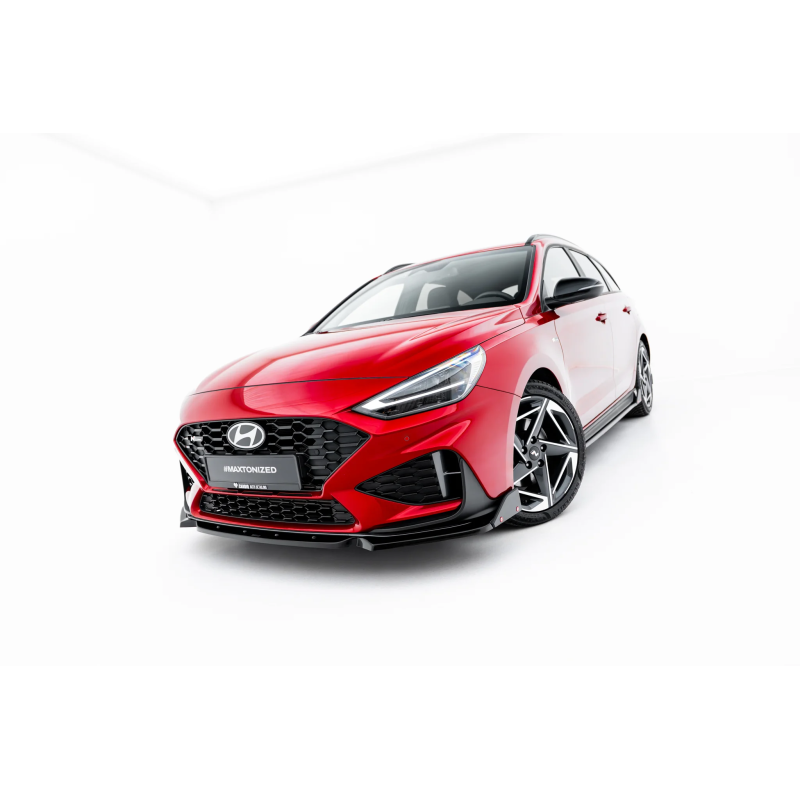 Splitter anteriore V.1 + Flaps adatto a Hyundai I30 N-Line Wagon Mk3 Facelift (Cod. M-HY-I30-3F-N-FD Splitter anteriore V.1 + Flaps adatto a Hyundai I30 N-Line Wagon Mk3 Facelift (Cod. M-HY-I30-3F-N-FD
