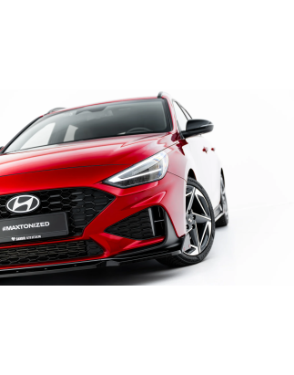 Splitter anteriore V.1 + Flaps adatto a Hyundai I30 N-Line Wagon Mk3 Facelift (Cod. M-HY-I30-3F-N-FD