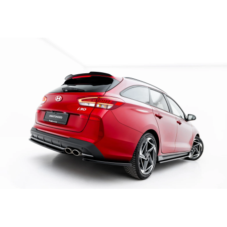 Splitters laterali posteriori V.1 adatto a Hyundai I30 N-Line Wagon Mk3 Facelift (Cod. M-HY-I30-3F-N