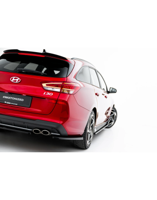 Splitters laterali posteriori V.1 adatto a Hyundai I30 N-Line Wagon Mk3 Facelift (Cod. M-HY-I30-3F-N