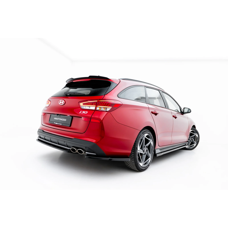 Splitters laterali posteriori V.2 adatto a Hyundai I30 N-Line Wagon Mk3 Facelift (Cod. M-HY-I30-3F-N
