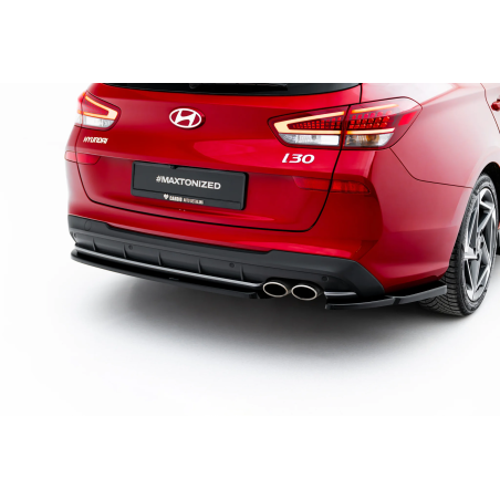 Splitters laterali posteriori V.2 adatto a Hyundai I30 N-Line Wagon Mk3 Facelift (Cod. M-HY-I30-3F-N