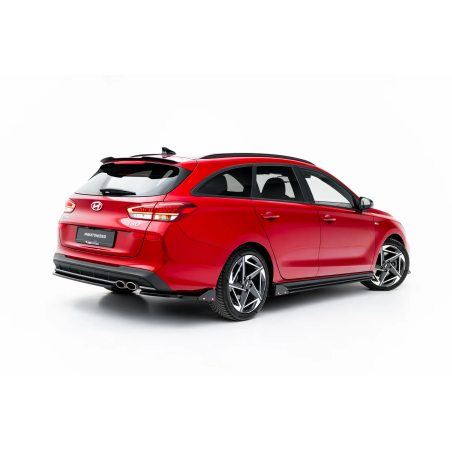Splitters laterali posteriori V.2 + Flaps adatto a Hyundai I30 N-Line Wagon Mk3 Facelift (Cod. M-HY-