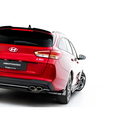 Splitters laterali posteriori V.2 + Flaps adatto a Hyundai I30 N-Line Wagon Mk3 Facelift (Cod. M-HY-