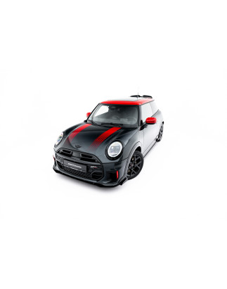 Splitter anteriore Street Pro + Flaps adatto a Mini Cooper John Cooper Works F65 (Cod. M-MC466JCW3DC