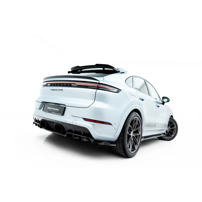Splitter posteriore (con barre verticali) adatto a Porsche Cayenne GTS / Turbo Sport Pack / Turbo E-