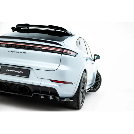 Splitter posteriore (con barre verticali) adatto a Porsche Cayenne GTS / Turbo Sport Pack / Turbo E-