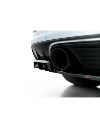 Splitter posteriore (con barre verticali) adatto a Porsche Cayenne GTS / Turbo Sport Pack / Turbo E-