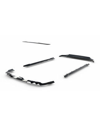 Splitters set adatto a Porsche Cayenne GTS / Turbo Sport Pack / Turbo E-Hybrid GT Pack Coupe Mk3 Fac