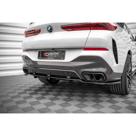 Splitter posteriore (con barre verticali) V.1 BMW X6 M-Pack G06 (Cod. M-BM-X6-06-MPACK-RD1G+RD2G)