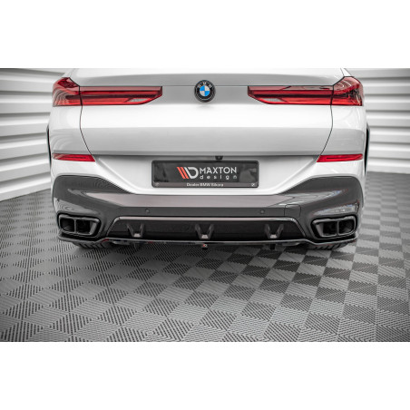Splitter posteriore (con barre verticali) V.1 BMW X6 M-Pack G06 (Cod. M-BM-X6-06-MPACK-RD1G+RD2G)