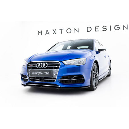 SPLITTER ANTERIORE V.2 Audi S3 / A3 S-Line 8V berlina / Cabrio (Cod. M-AU-S3-3-S-FD1G)