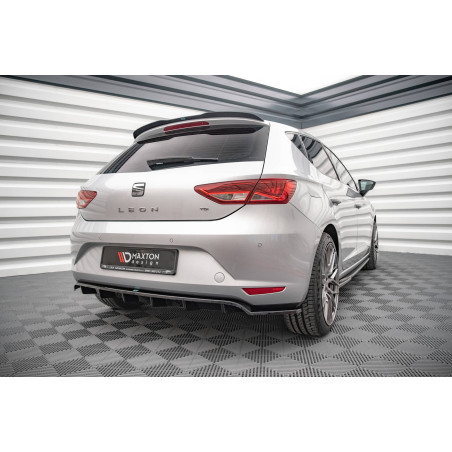 Splitter posteriore (con barre verticali) Seat Leon  Mk3 (Cod. M-SE-LE-3-RD1G+RD2G)