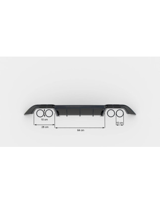 Sottoparaurti posteriore Volkswagen Golf R Mk7 (Cod. M-VW-GO-7-R-RS1G)