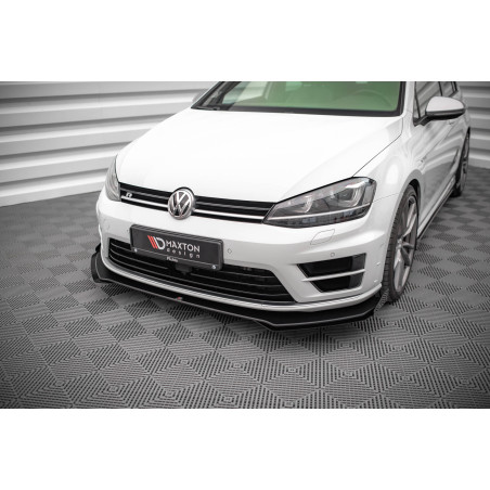 SPLITTER ANTERIORE street pro V.1 + Flaps Volkswagen Golf R Mk7 (Cod. M-VWGO7RCNC-FD1B+FSF1G)