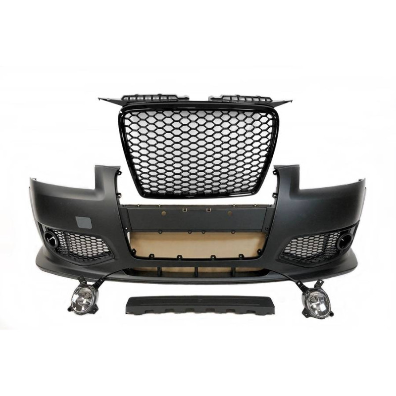 Paraurti Anteriori Audi A3 05-08 Look RS3 Black Fari Fendinebbia (Cod. E-TCA0090)