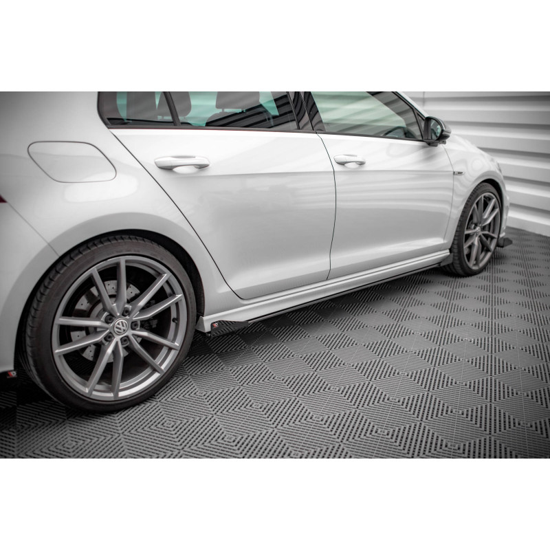 Diffusori minigonne street pro + Flaps Volkswagen Golf R Mk7 (Cod. M-VWGO7RCNC-SD1B+SRF1G)