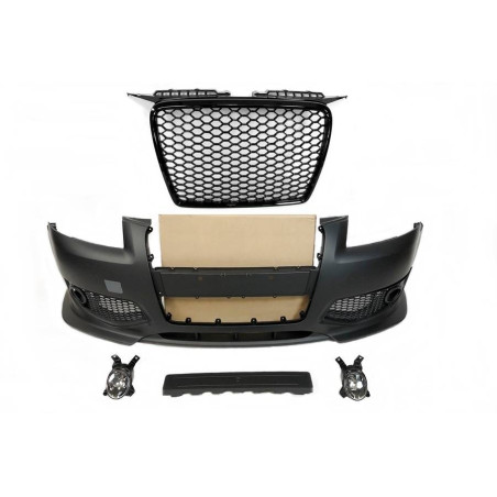Paraurti Anteriori Audi A3 05-08 Look RS3 Black Fari Fendinebbia (Cod. E-TCA0090)