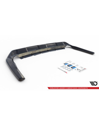 Splitter posteriore (con barre verticali) Toyota RAV4 Mk5 (Cod. M-TO-RAV4-5-RD1G+RD2G)