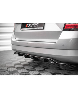 Splitter posteriore (con barre verticali) Skoda Fabia Combi Mk3 (Cod. M-SK-FA-3-RD1G+RD2G)