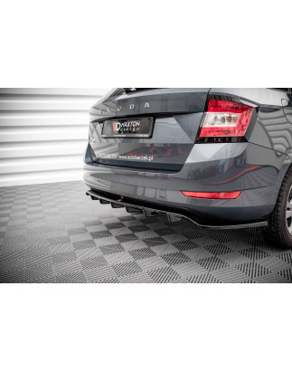 Splitter posteriore (con barre verticali) Skoda Fabia Combi Mk3 Facelift (Cod. M-SK-FA-3F-K-RD1G+RD2