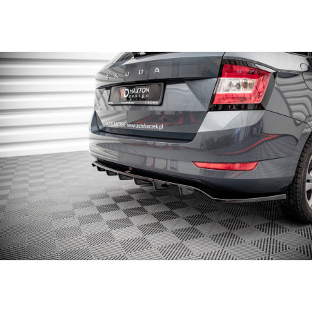 Splitter posteriore (con barre verticali) Skoda Fabia Combi Mk3 Facelift (Cod. M-SK-FA-3F-K-RD1G+RD2
