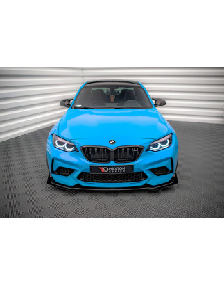 SPLITTER ANTERIORE street pro V.1 + Flaps BMW M2 Competition F87 (Cod. M-BM287MCOMPCNC-FD1B+FSF1G)