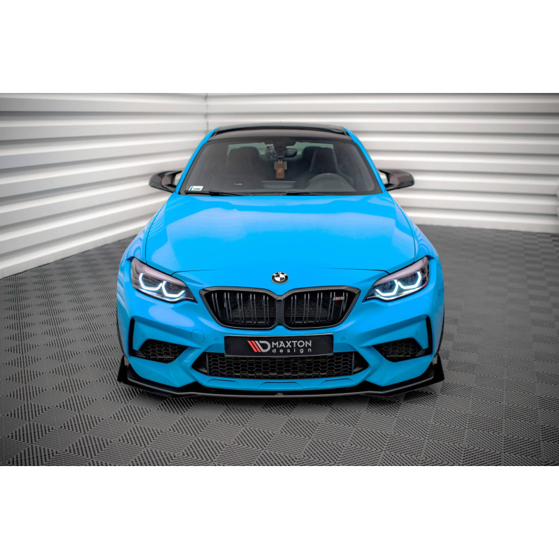 SPLITTER ANTERIORE street pro V.1 + Flaps BMW M2 Competition F87 (Cod. M-BM287MCOMPCNC-FD1B+FSF1G)