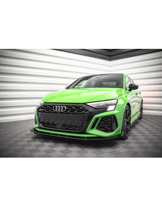 SPLITTER ANTERIORE street pro V.1 + Flaps Audi RS3 8Y (Cod. M-AURS38YCNC-FD1B+FSF1G)