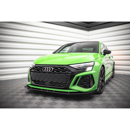 SPLITTER ANTERIORE street pro V.1 + Flaps Audi RS3 8Y (Cod. M-AURS38YCNC-FD1B+FSF1G)