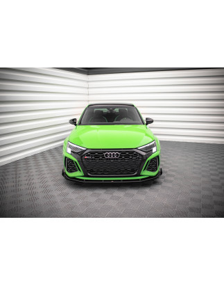 SPLITTER ANTERIORE street pro V.1 + Flaps Audi RS3 8Y (Cod. M-AURS38YCNC-FD1B+FSF1G)