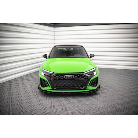 SPLITTER ANTERIORE street pro V.1 + Flaps Audi RS3 8Y (Cod. M-AURS38YCNC-FD1B+FSF1G)