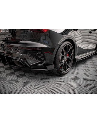 Splitters posteriori laterali Street Pro + Flaps Audi RS3 Sportback 8Y (Cod. M-AURS38YCNC-RSD1B+RSF1