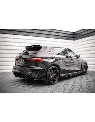 Splitters posteriori laterali Street Pro + Flaps Audi RS3 Sportback 8Y (Cod. M-AURS38YCNC-RSD1B+RSF1