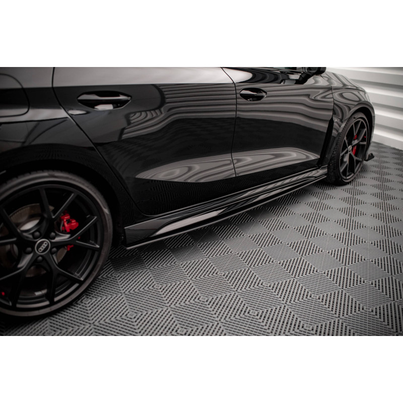 Diffusori minigonne street pro Audi RS3 Sportback 8Y (Cod. M-AURS38YCNC-SD1B)