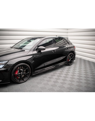 Diffusori minigonne street pro Audi RS3 Sportback 8Y (Cod. M-AURS38YCNC-SD1B)