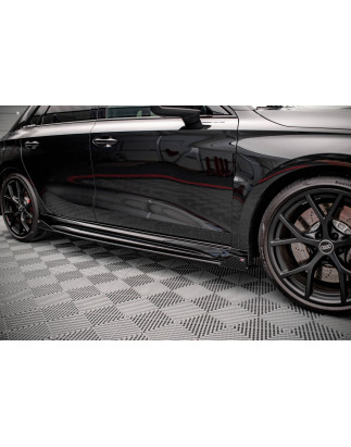 Diffusori minigonne street pro + Flaps Audi RS3 Sportback 8Y (Cod. M-AURS38YCNC-SD1B+SRF1G)