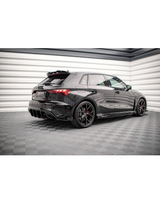 Diffusori minigonne street pro + Flaps Audi RS3 Sportback 8Y (Cod. M-AURS38YCNC-SD1B+SRF1G)