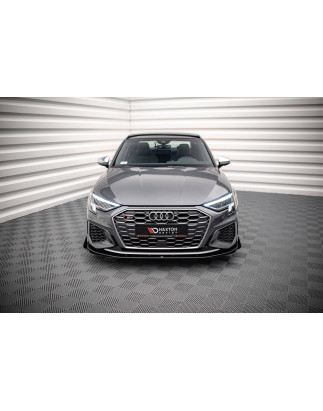 SPLITTER ANTERIORE street pro + Flaps Audi S3 / A3 S-Line 8Y (Cod. M-AUA38YSLINECNC-FD1B+FSF1G)