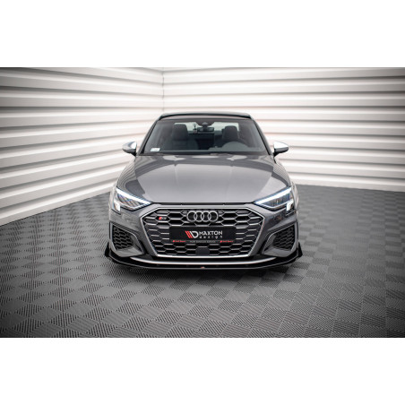 SPLITTER ANTERIORE street pro + Flaps Audi S3 / A3 S-Line 8Y (Cod. M-AUA38YSLINECNC-FD1B+FSF1G)