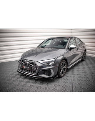 SPLITTER ANTERIORE street pro + Flaps Audi S3 / A3 S-Line 8Y (Cod. M-AUA38YSLINECNC-FD1B+FSF1G)