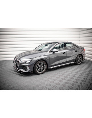 Diffusori minigonne street pro + Flaps V.1 Audi S3 / A3 S-Line 8Y / 8Y Facelift (Cod. M-AUA38YSLINEC