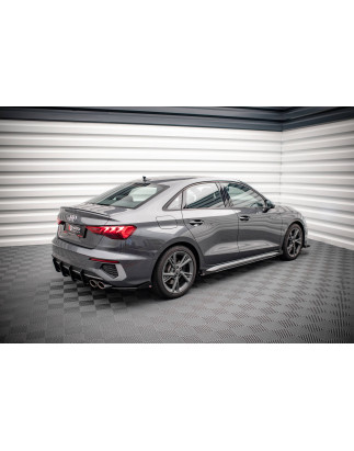 Diffusori minigonne street pro + Flaps V.1 Audi S3 / A3 S-Line 8Y / 8Y Facelift (Cod. M-AUA38YSLINEC